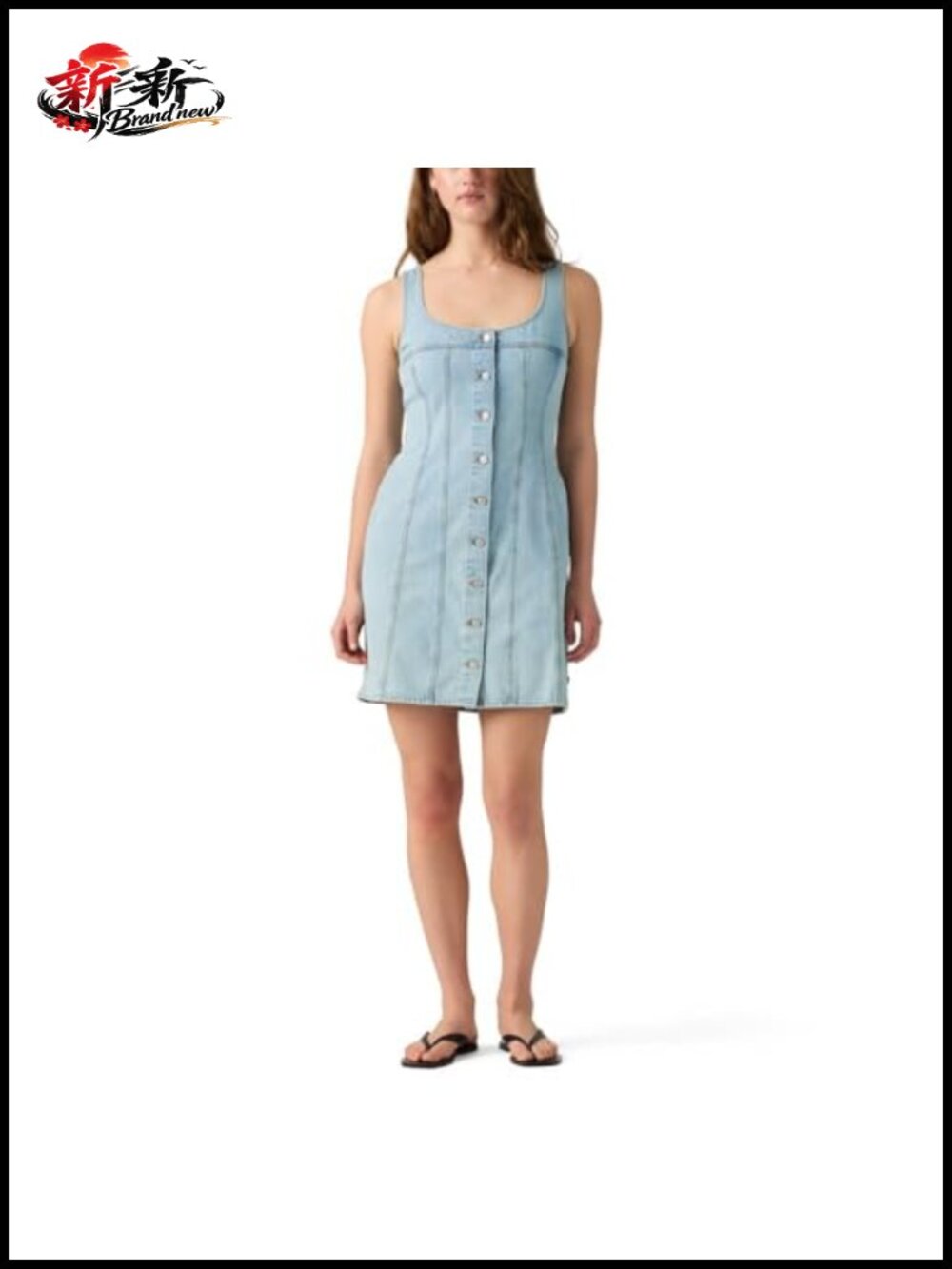 Levi's Audra Tank Dress Women's Casual Button Up Mini Dress Sleeveless Cotton